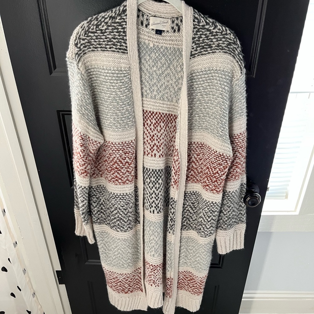 Universal thread open cardigan